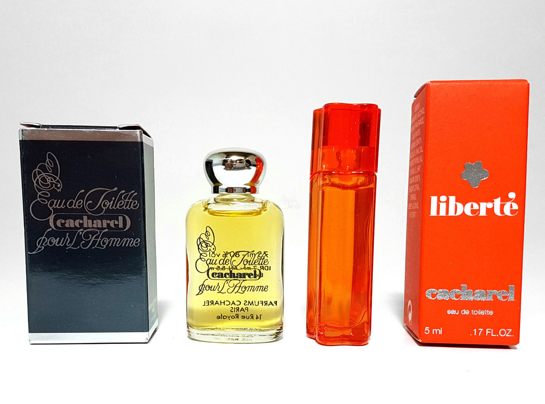 Cacharel Parfum Miniaturen Set - Cacharel EdT Eau de Toilette Pour Homme Parfum Miniatur 7,5 Ml + Cacharel Liberte Miniatur 5 Ml EdT Eau de Toilette